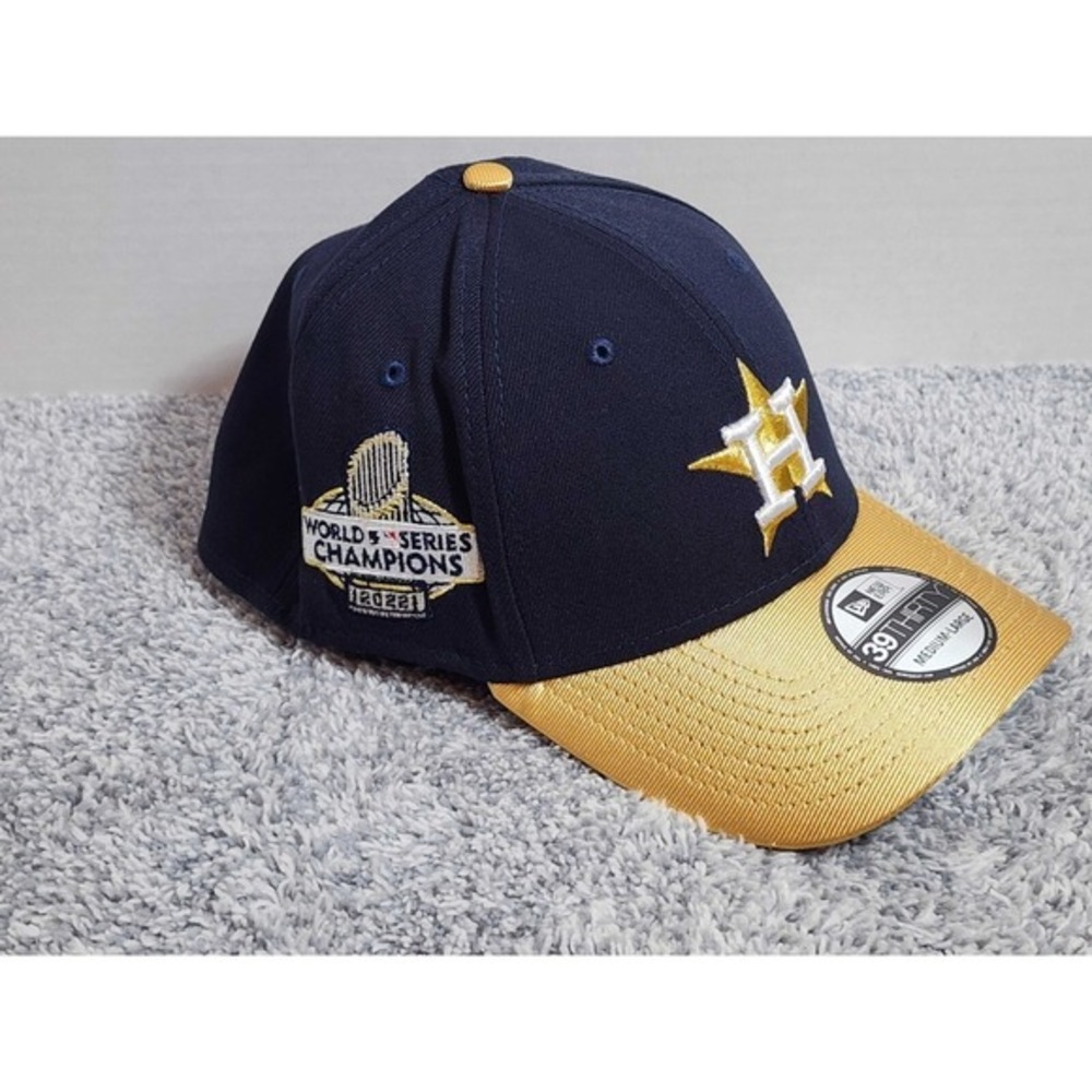 New Era 39THIRTY Houston Astros 2022 World Series Champions Snapback Hat Cap M/L